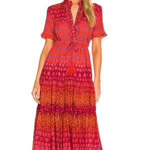 Free People Rare Feelings Maxi Dress Ruby Red Size M